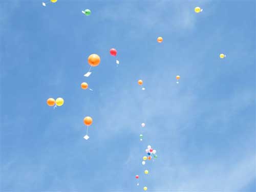 Luftballons für Baggersee