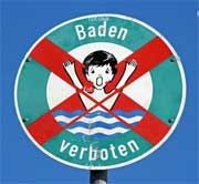 Baden verboten Baggersee Hirschau