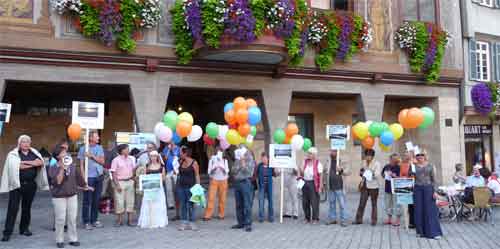 Luftballons Rathaus  Baggersee Hirschau